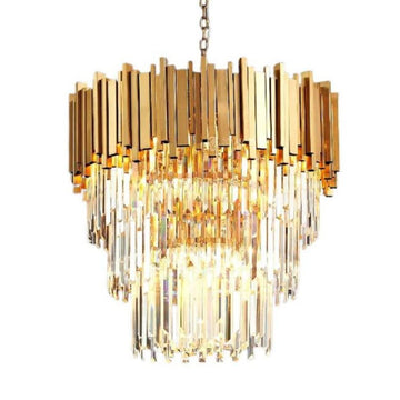 Bourbons Henri Crystal Round Chandelier H