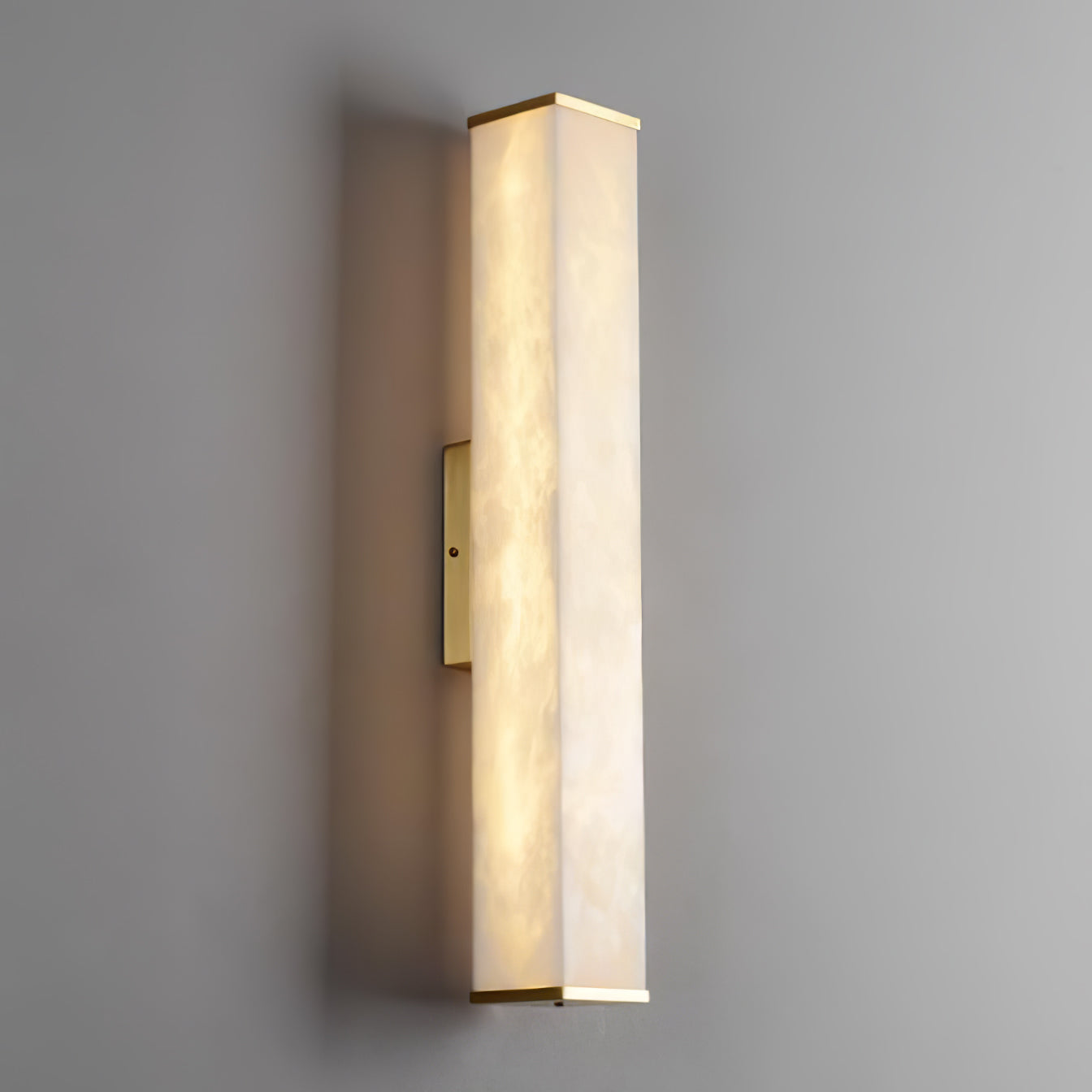 Alabaster Cuboid Wall Light