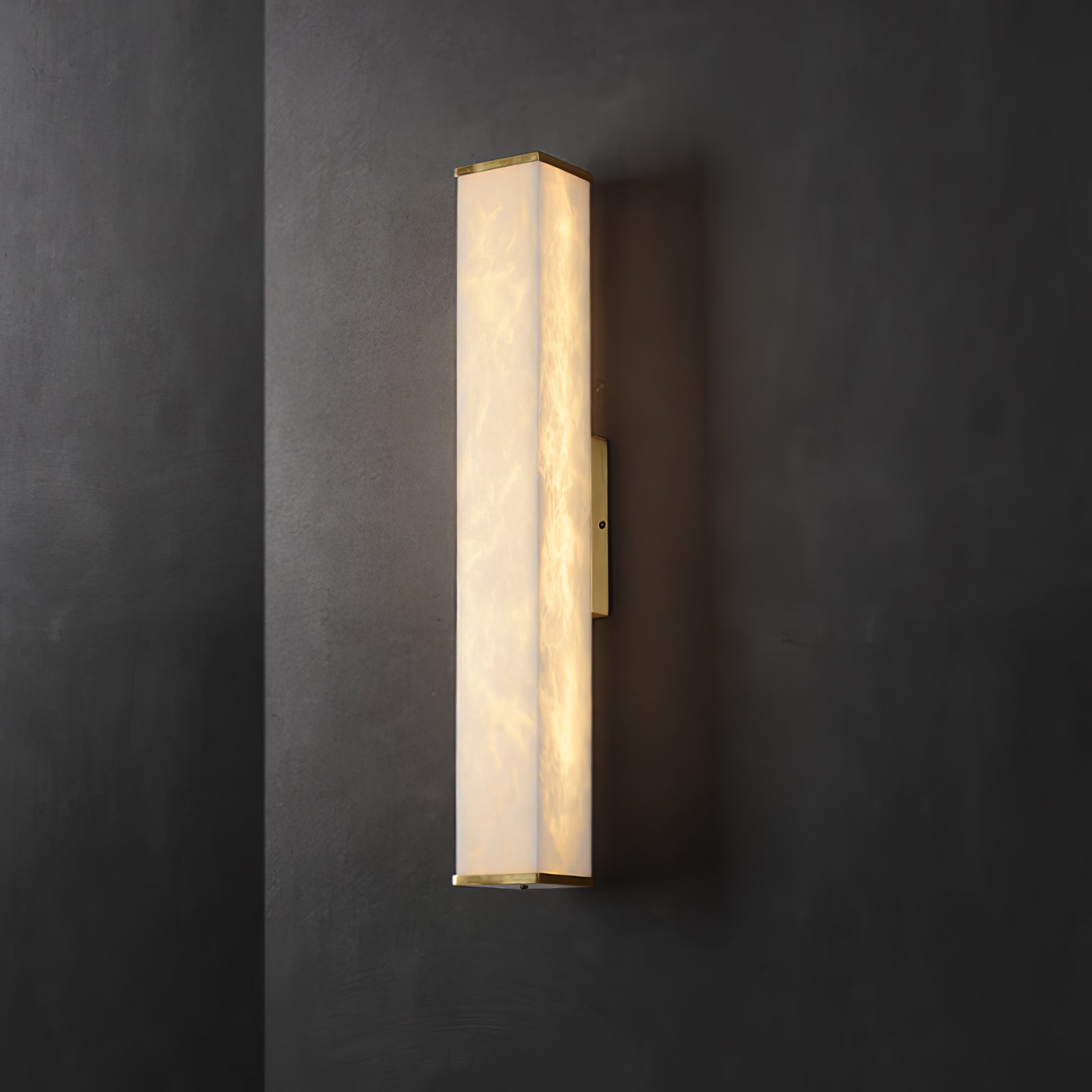 Alabaster Cuboid Wall Light