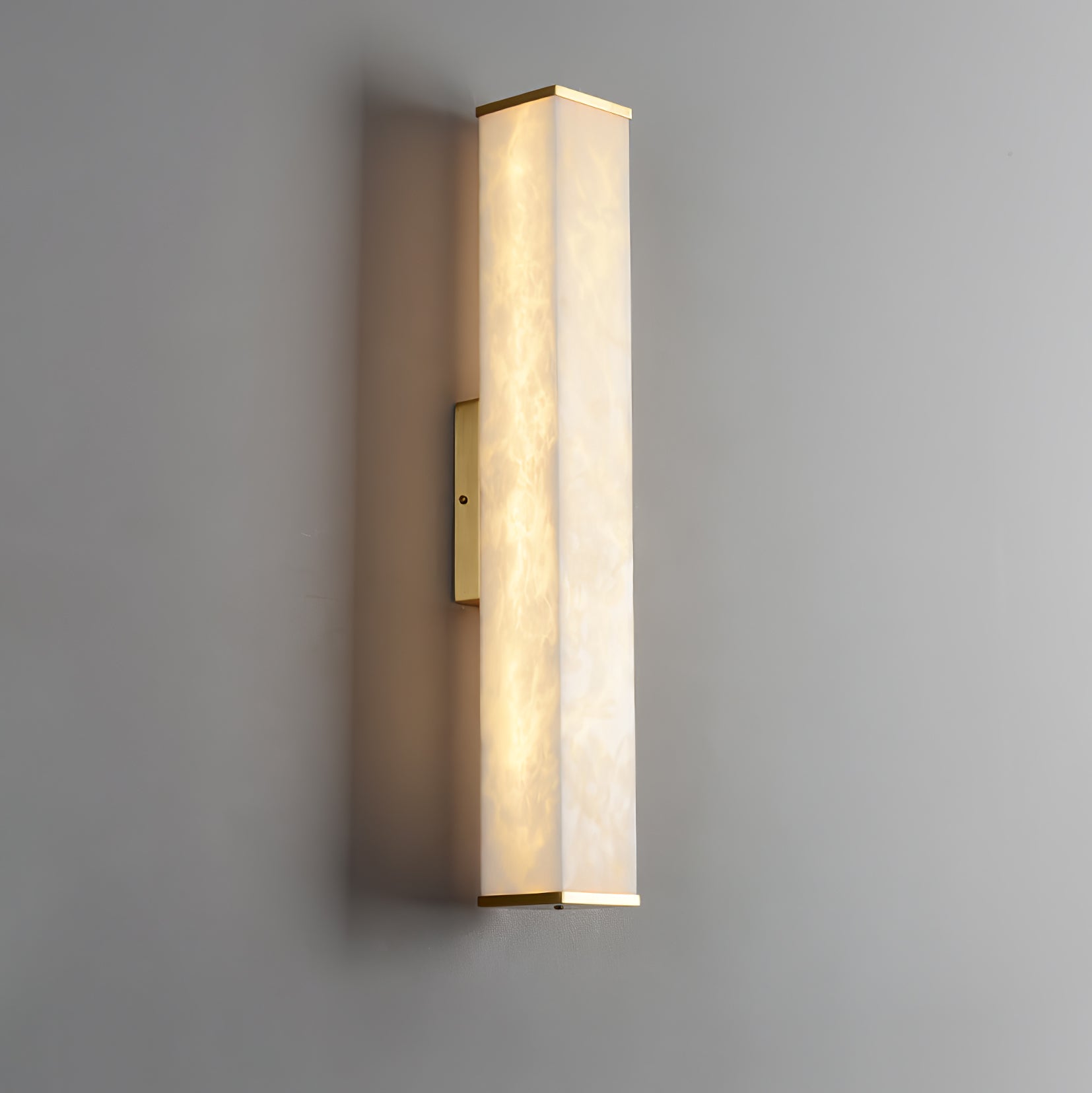 Alabaster Cuboid Wall Light