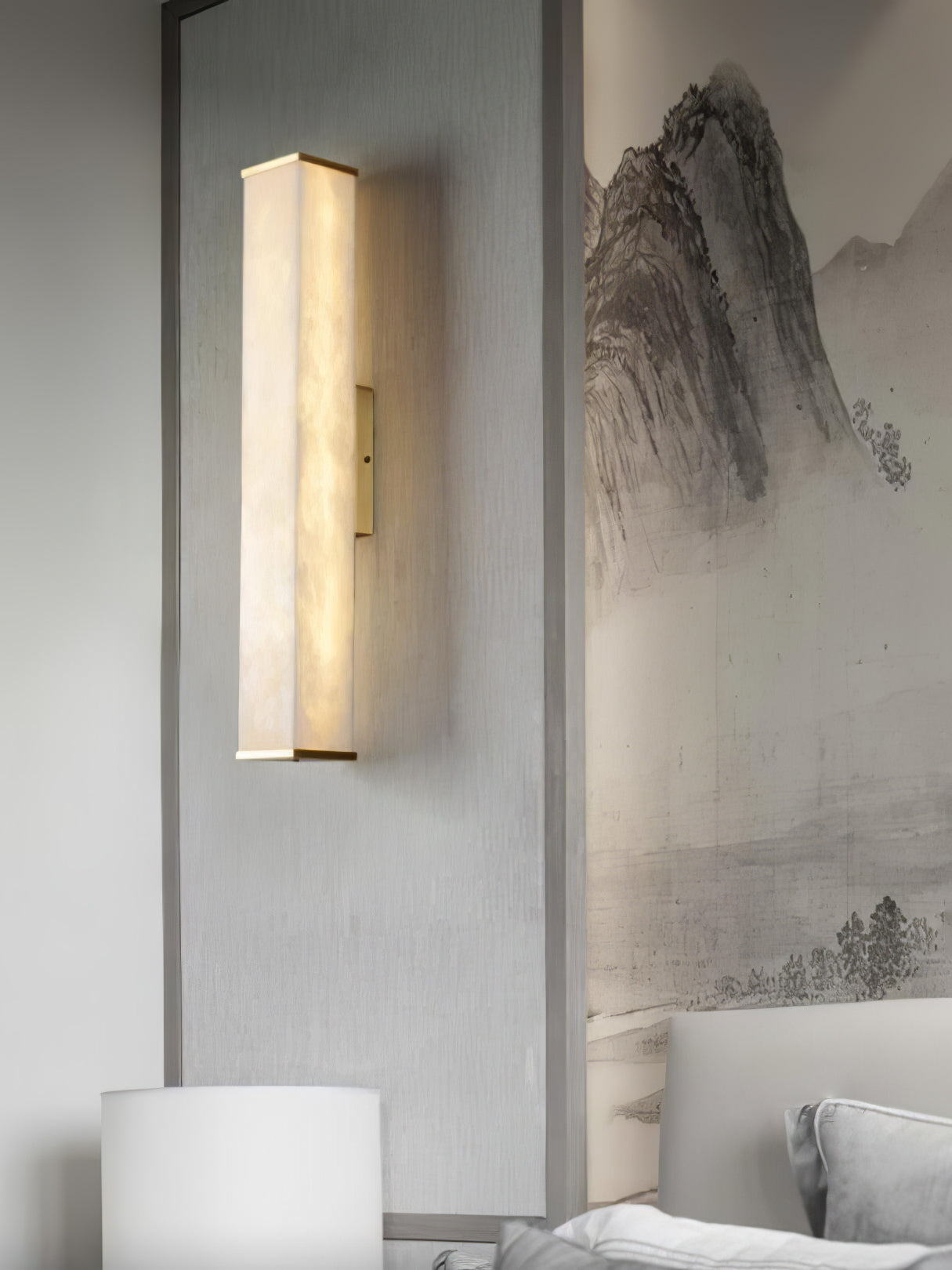 Alabaster Cuboid Wall Light