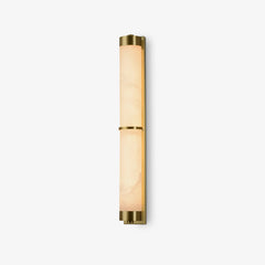 Alabaster Cylindra Brass Wall Light