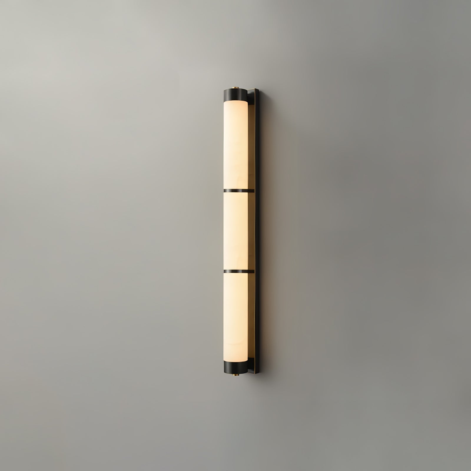 Alabaster Cylindra Brass Wall Light