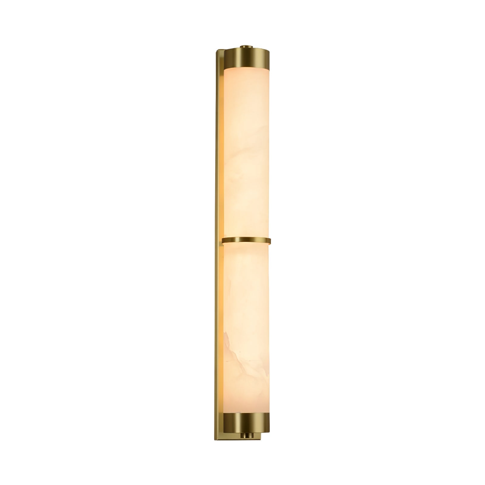 Alabaster Cylindra Brass Wall Light