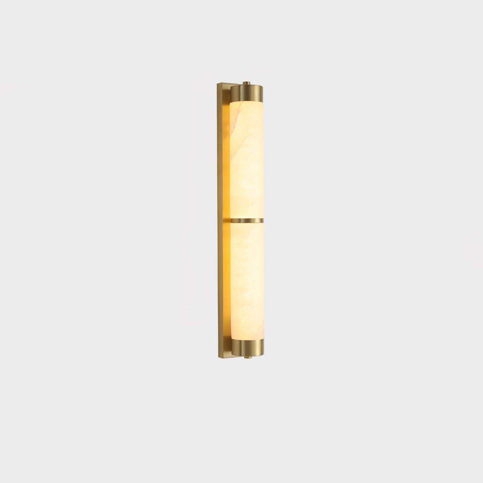 Alabaster Cylindra Brass Wall Light