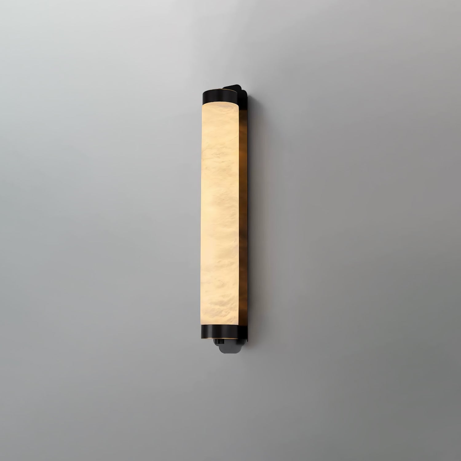 Alabaster Cylindra Brass Wall Light