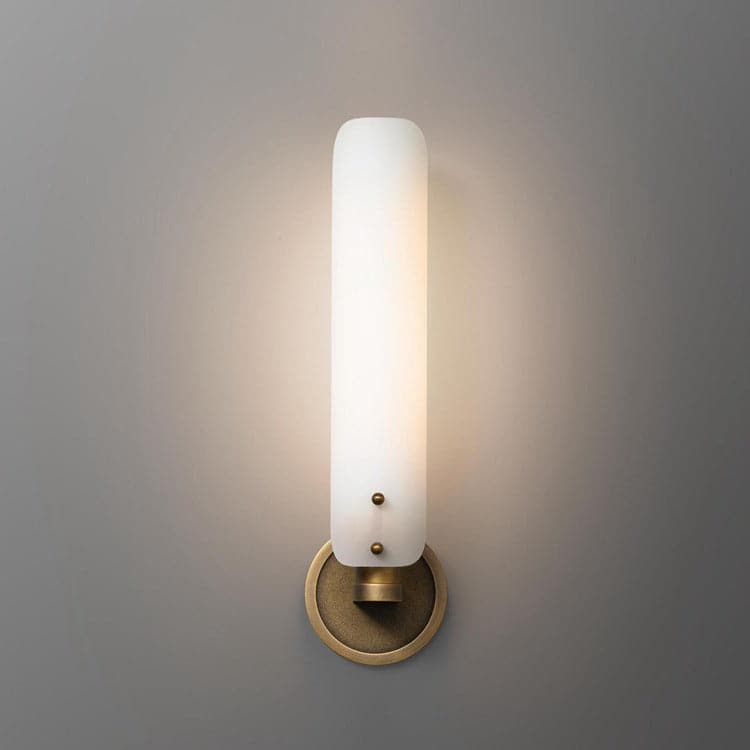 Alen Single White Glass Shad Wall Sconce