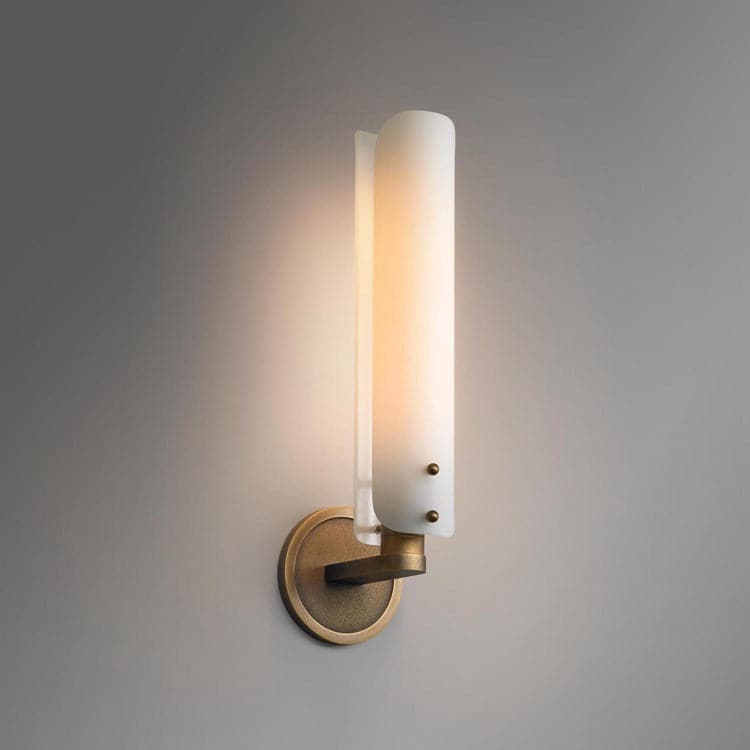 Alen Single White Glass Shad Wall Sconce