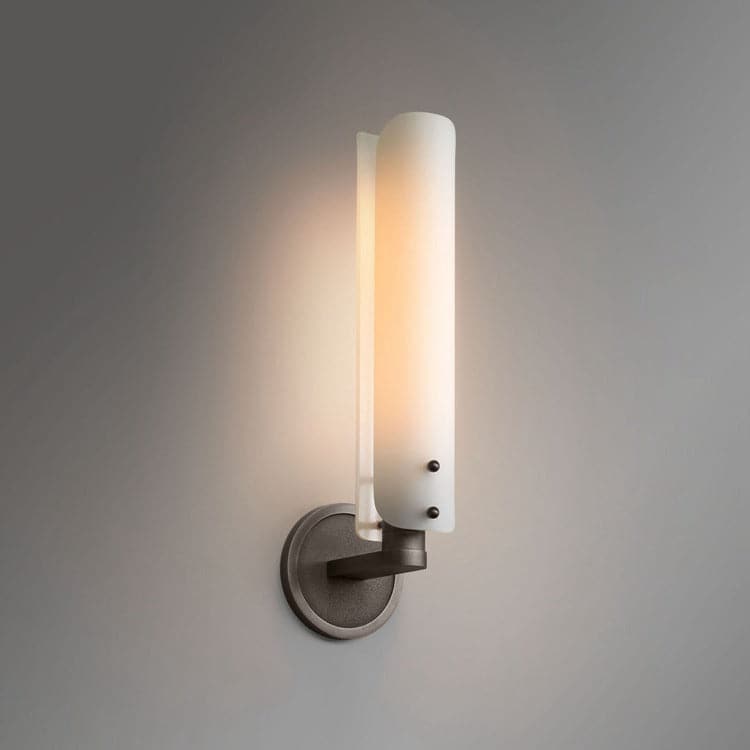 Alen Single White Glass Shad Wall Sconce