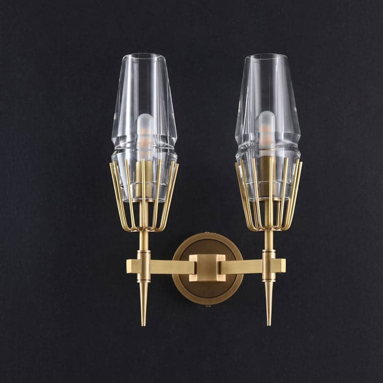 Dave Double Wine Glass Wall Sconce