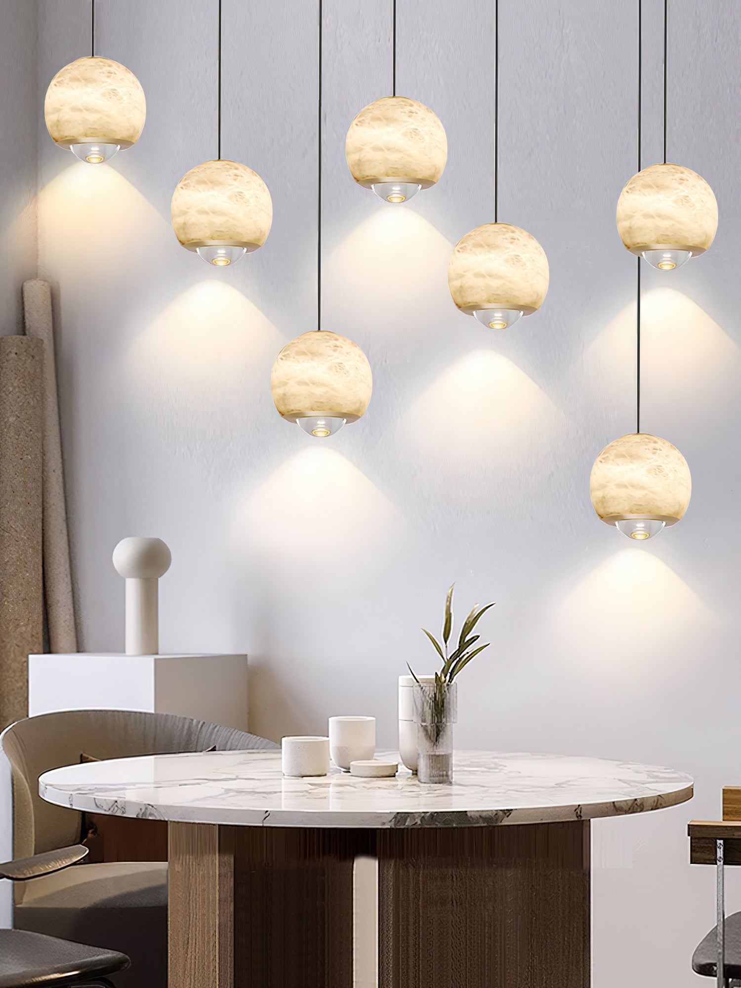 Alabaster Ferox Pendant Light