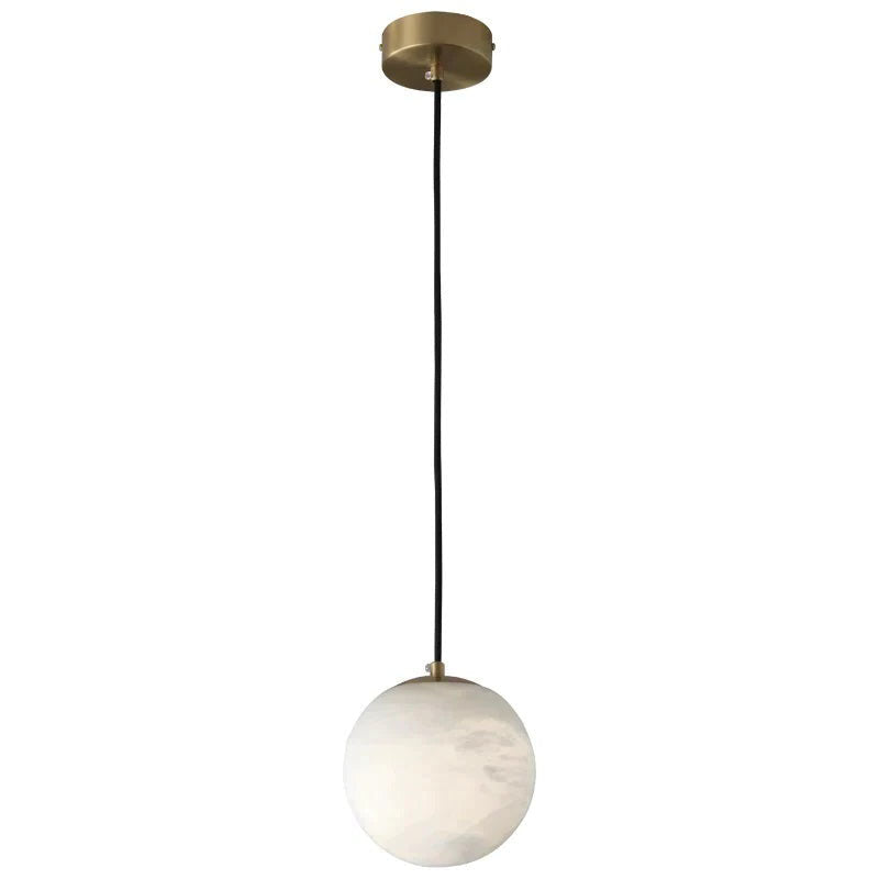 Alabaster Global Ball Pendant Light For Kitchen Island