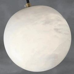 Alabaster Global Ball Pendant Light For Kitchen Island