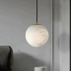 Alabaster Global Ball Pendant Light For Kitchen Island