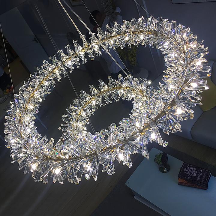 Frozen Ice Crystal Chandelier Light For Living Room Dining Hall