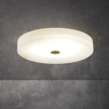 Alabaster Flush Mounted Round Led Chandelier H