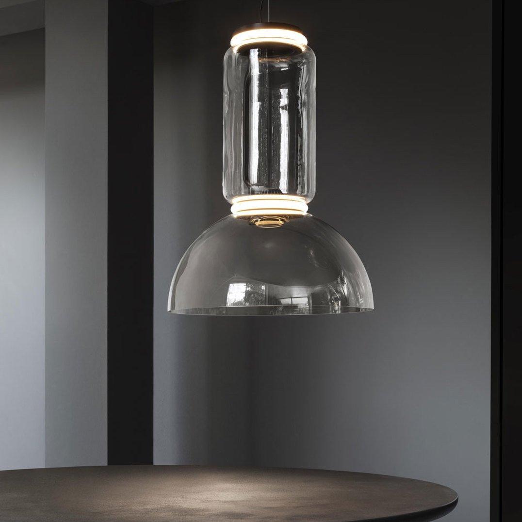 Cylindrical Glass Pendant Light