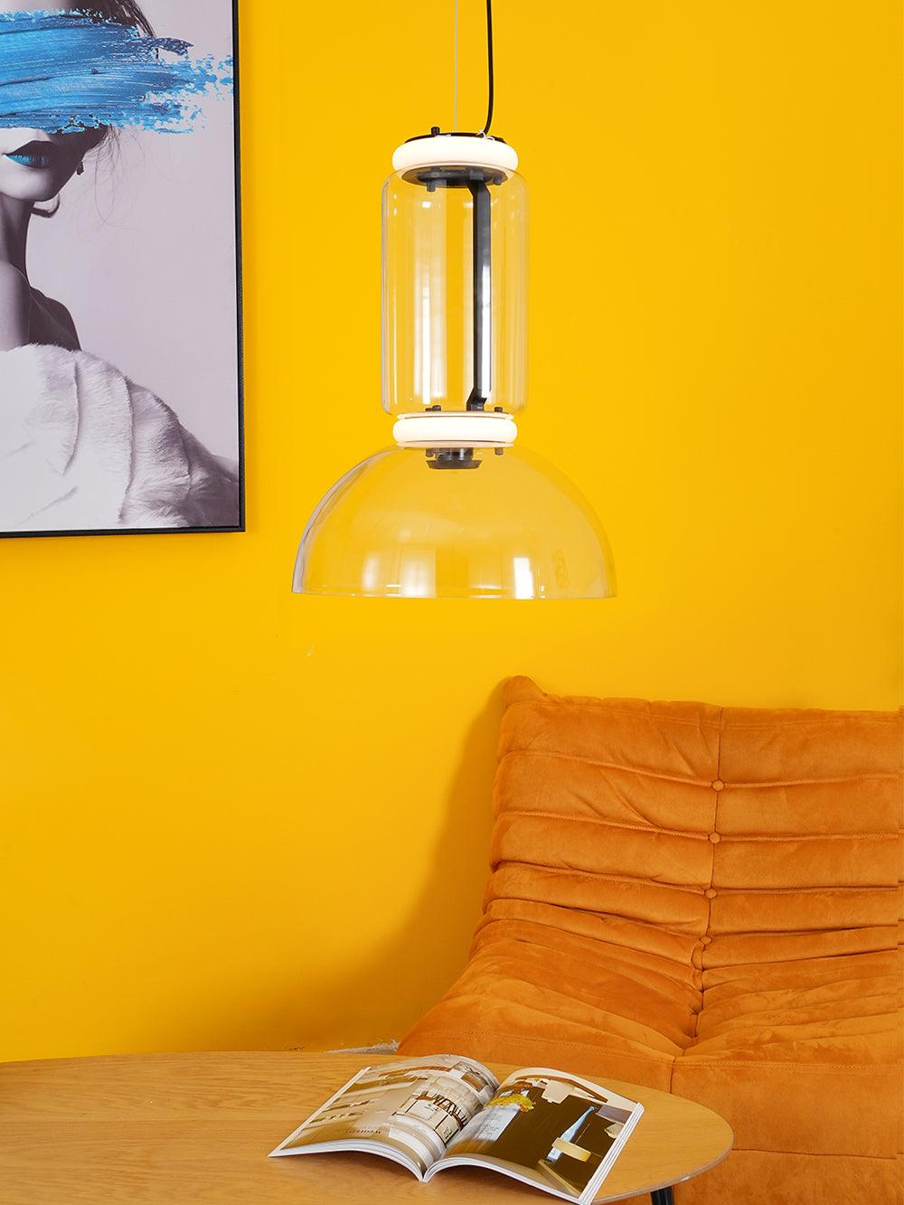 Cylindrical Glass Pendant Light