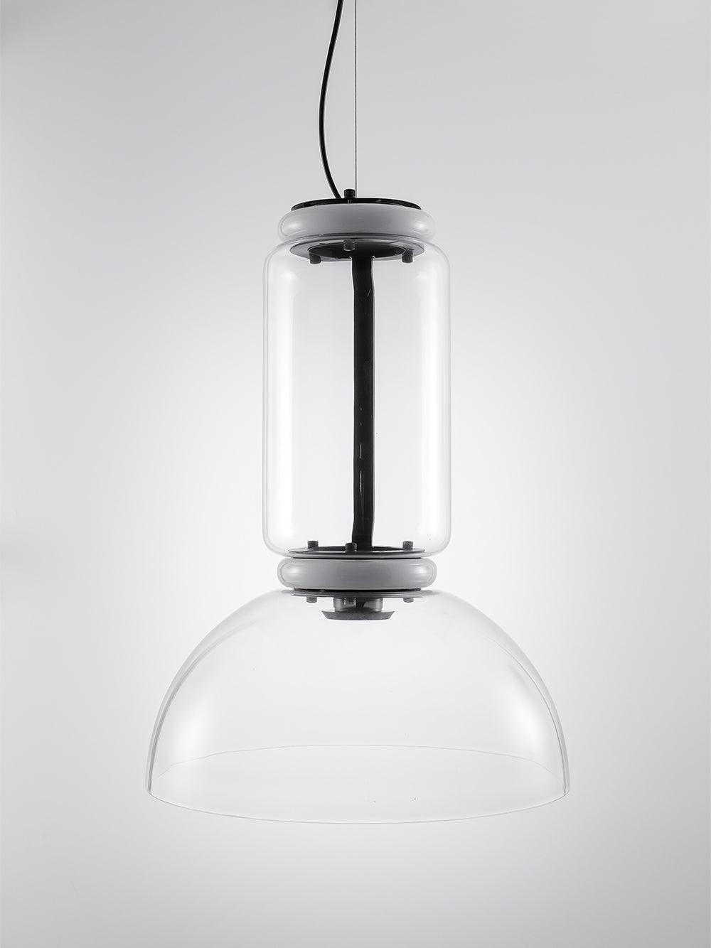 Cylindrical Glass Pendant Light