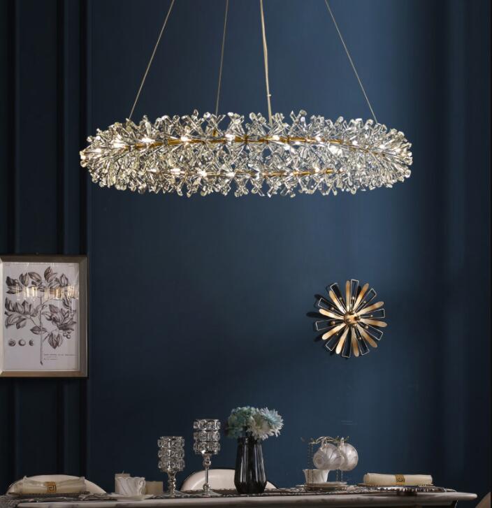 Frozen Ice Crystal Chandelier Light For Living Room Dining Hall