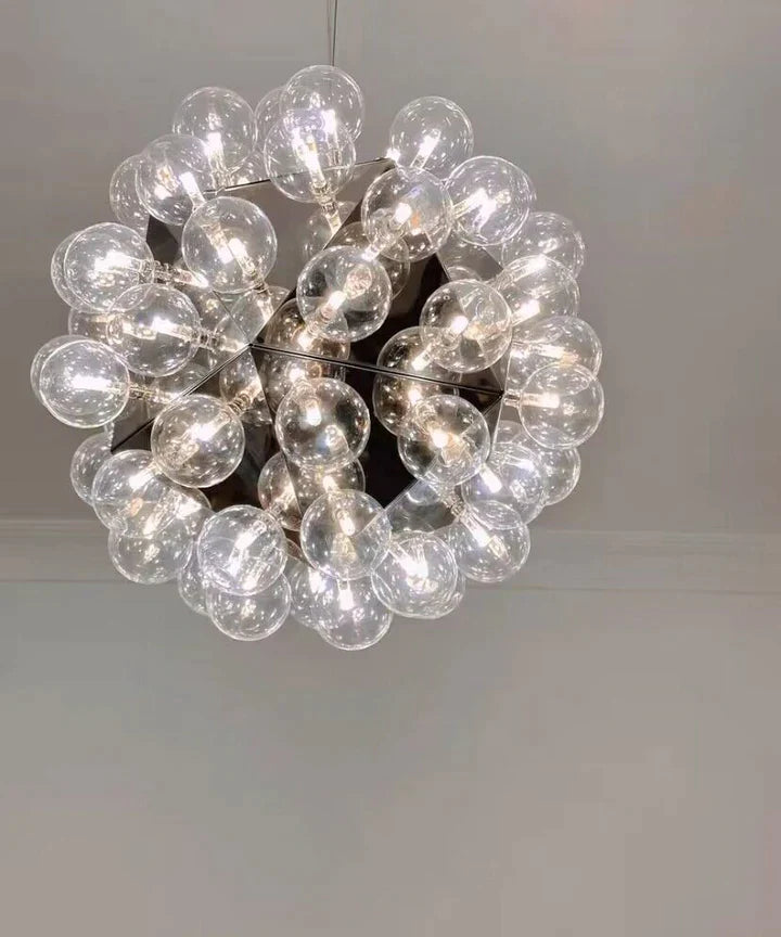 Italian Designer Creative Glass Ball Chandelier Scandinavian Dandelion Hallway/Entryway/Staircase Light Fixture