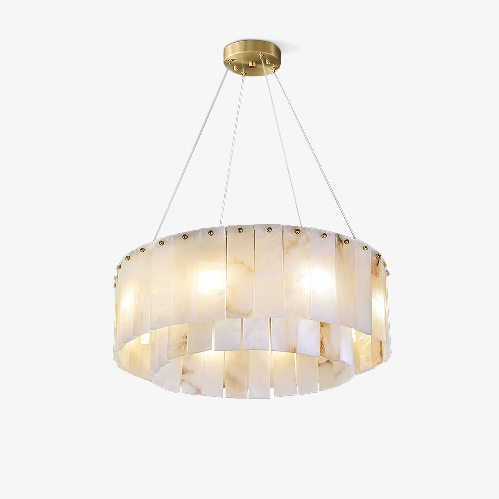 Alabaster Rock  Round Chandelier