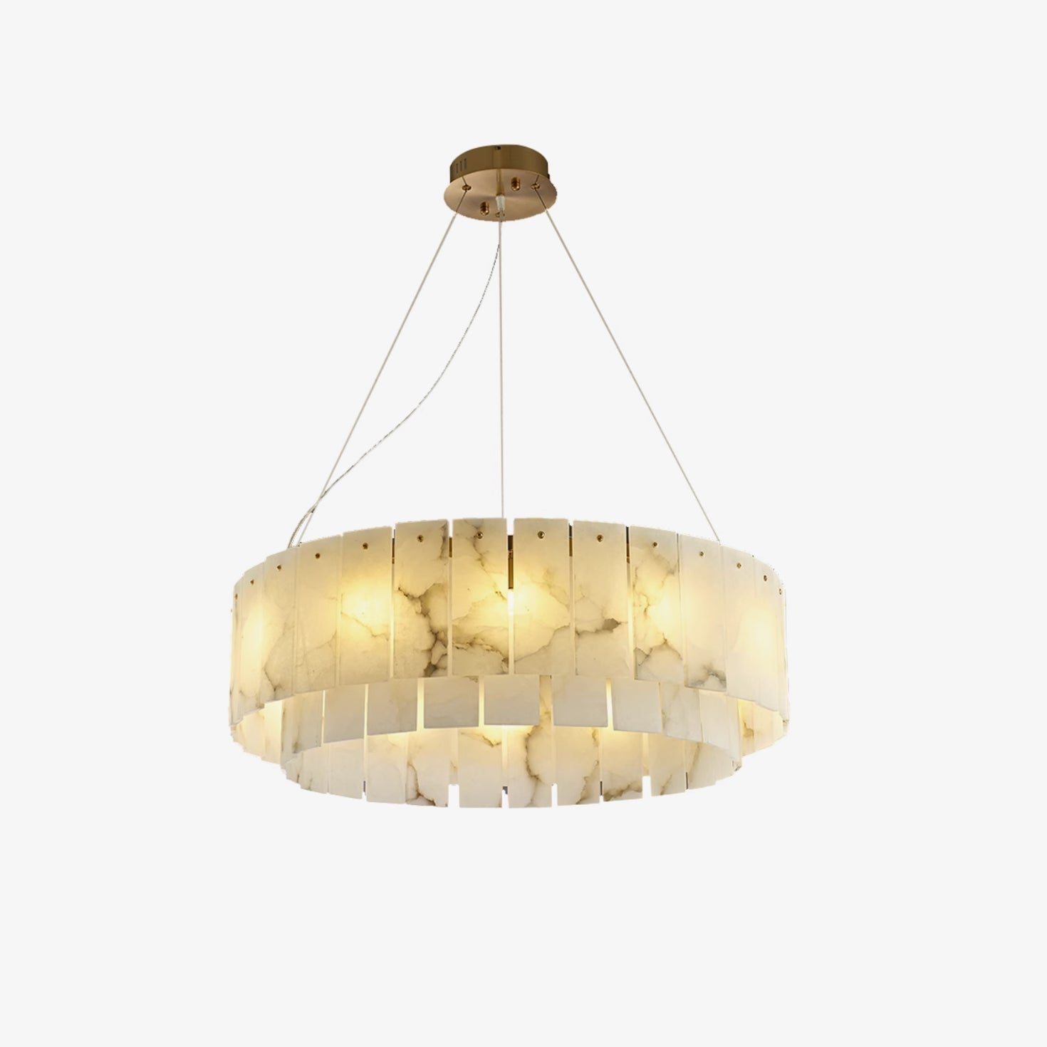 Alabaster Rock  Round Chandelier