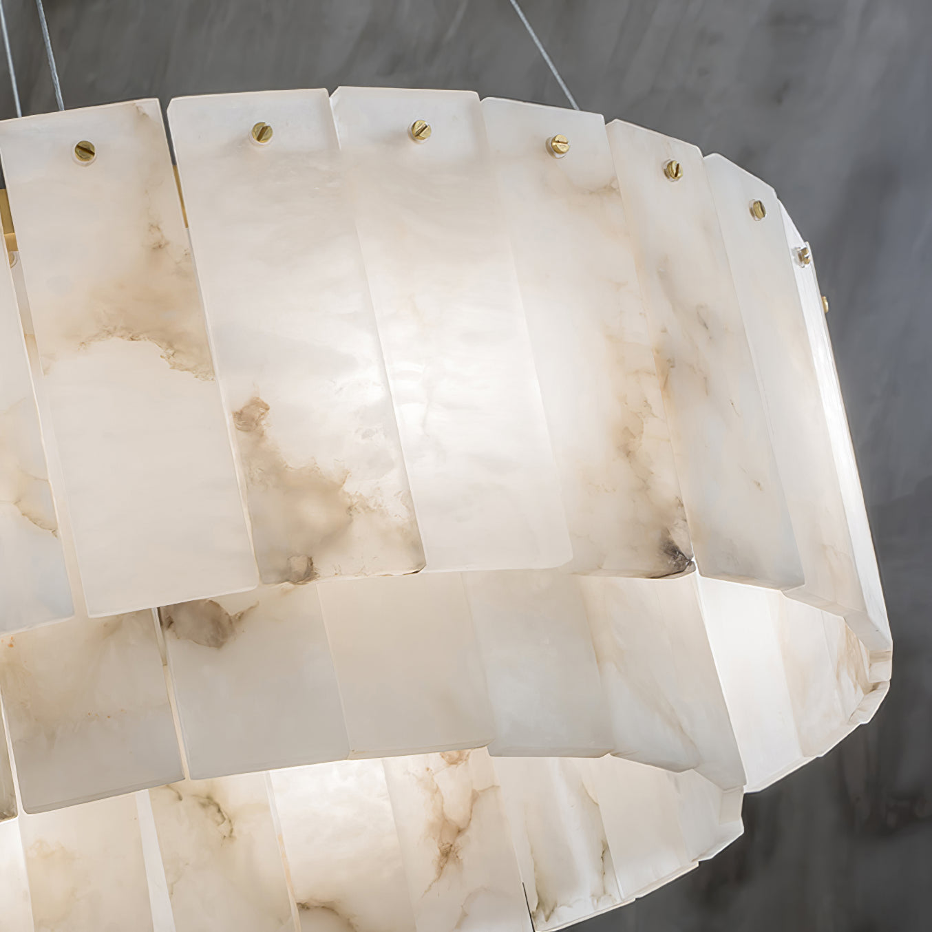 Alabaster Rock  Round Chandelier