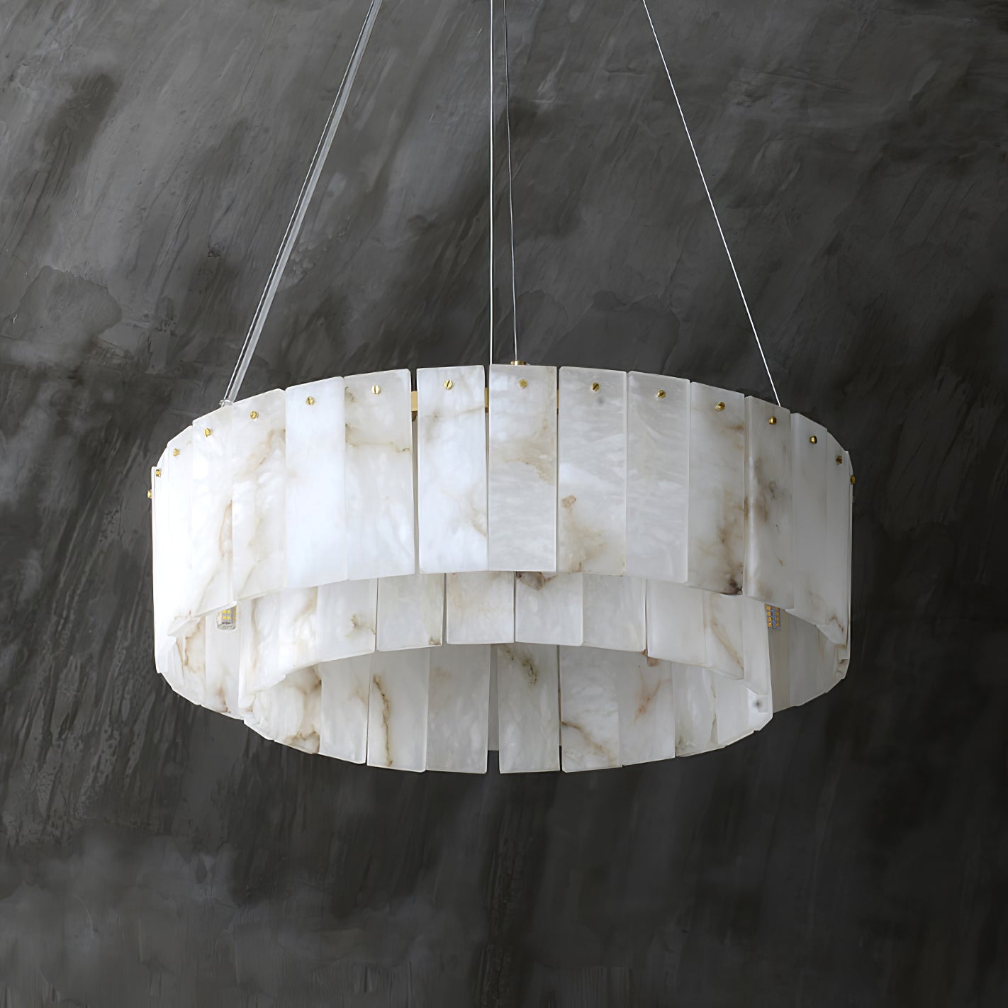 Alabaster Rock  Round Chandelier