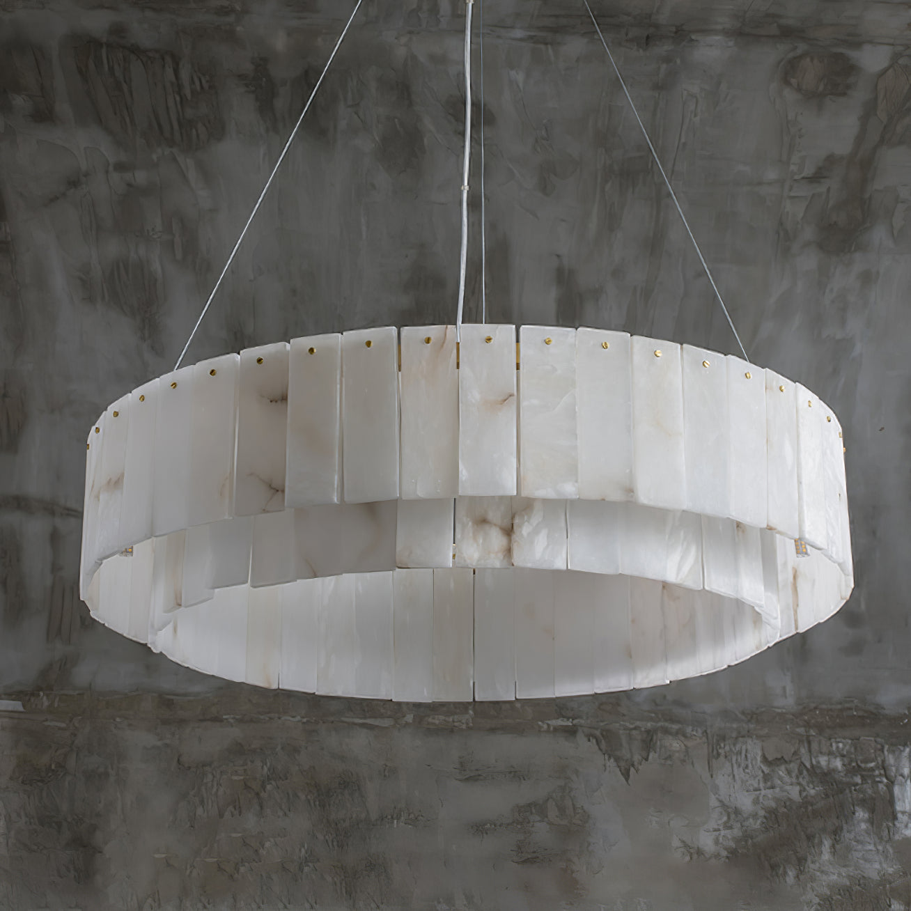 Alabaster Rock  Round Chandelier