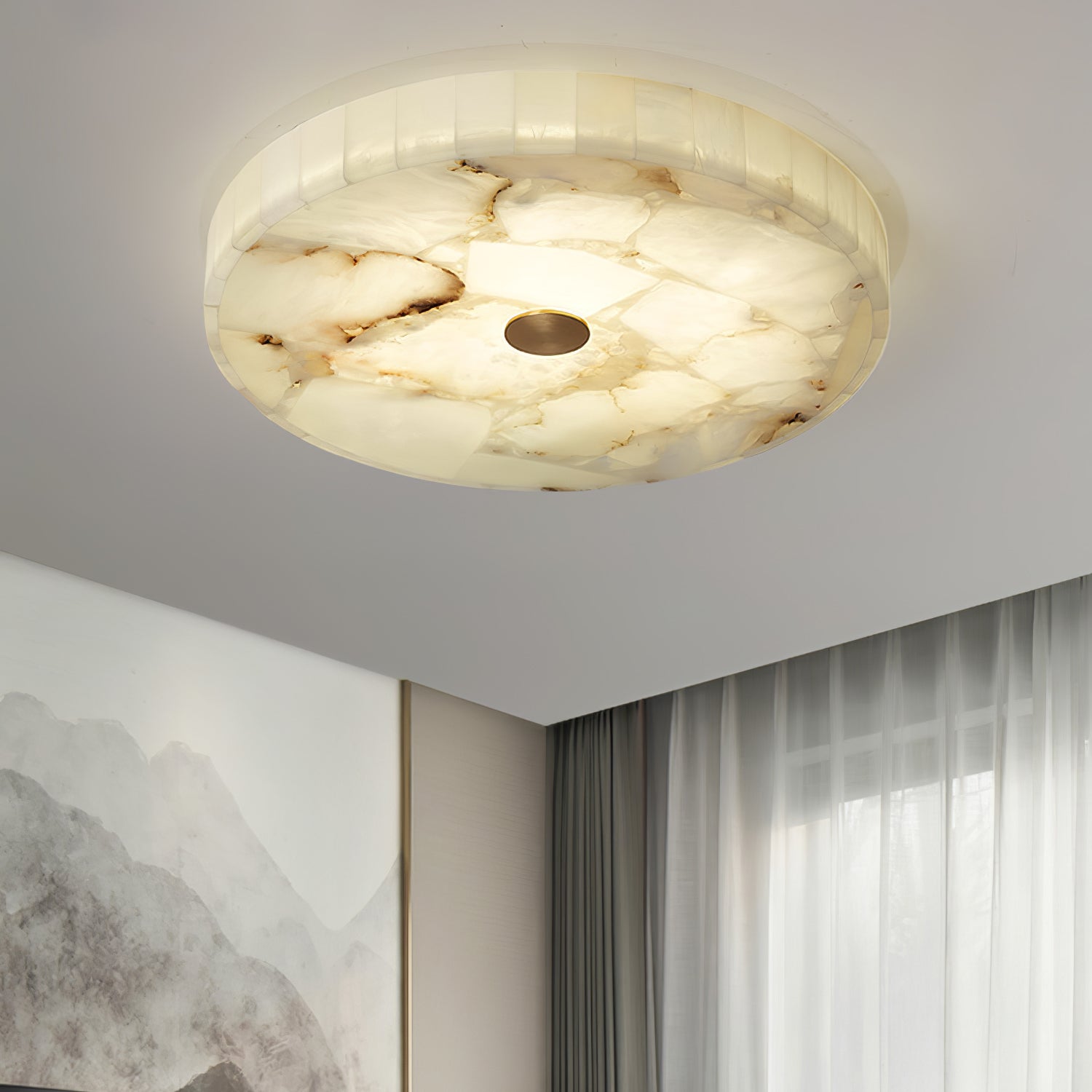 Alabaster Round Flush Mount 60cm