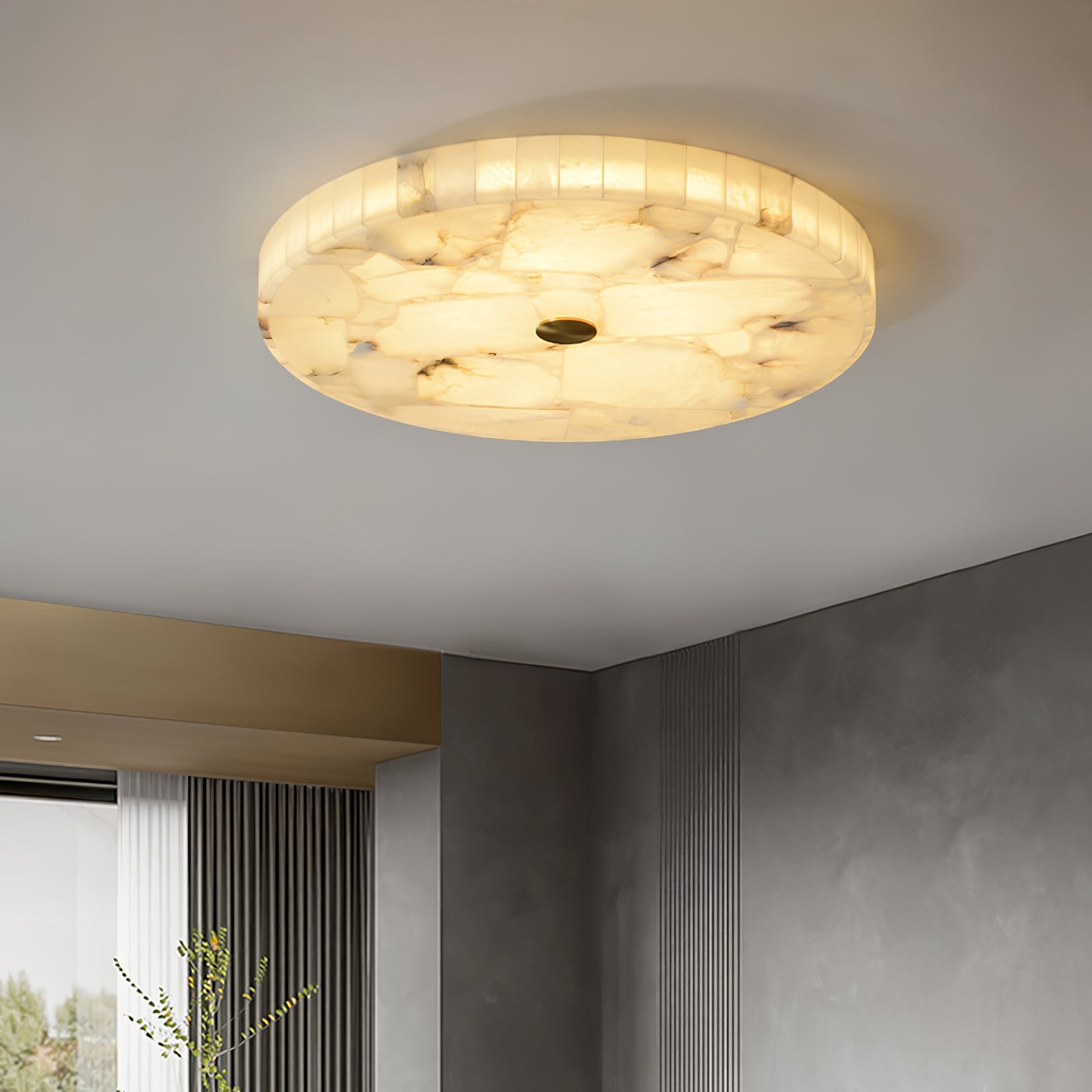 Alabaster Round Flush Mount 60cm