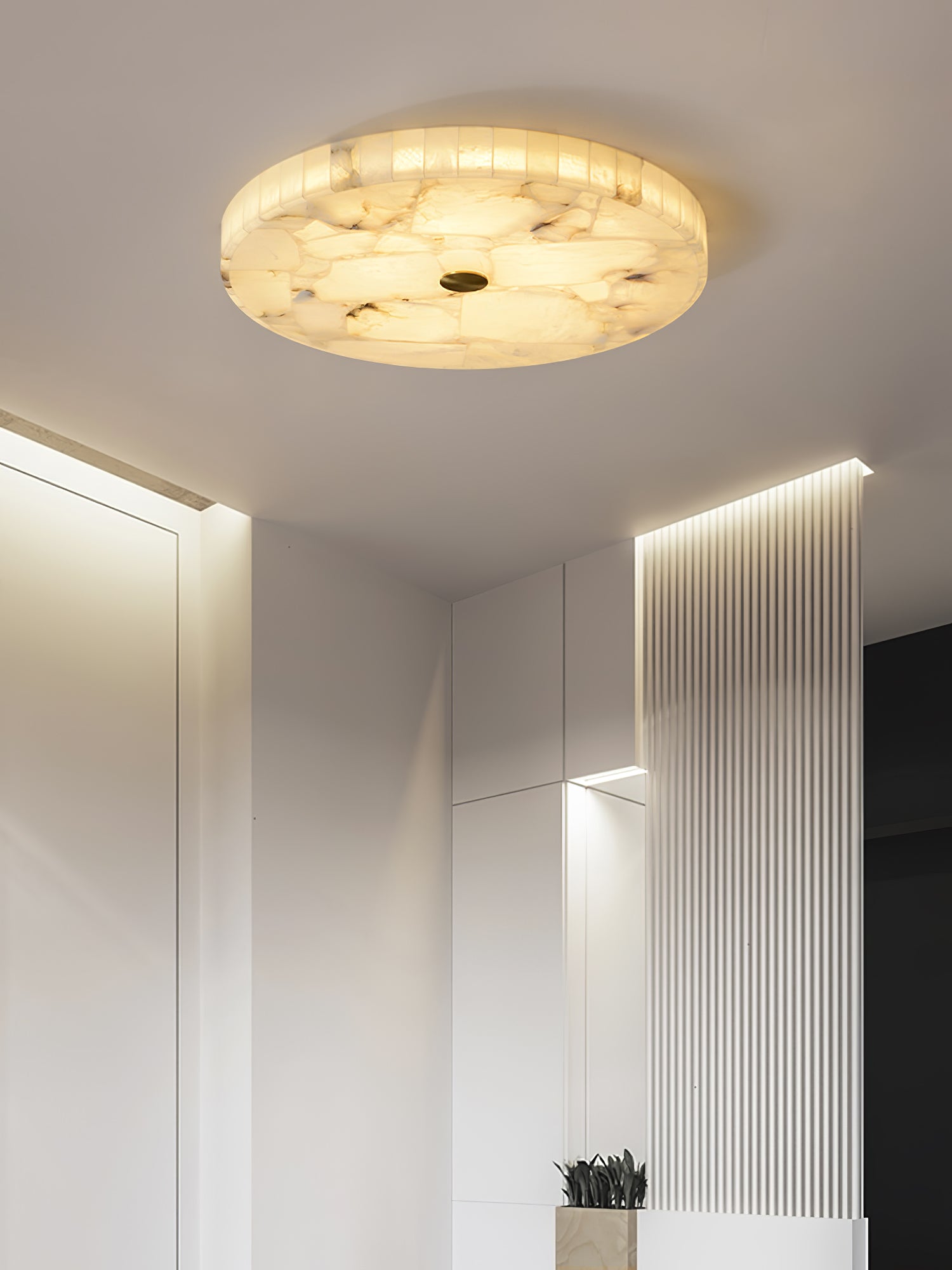 Alabaster Round Flush Mount 60cm