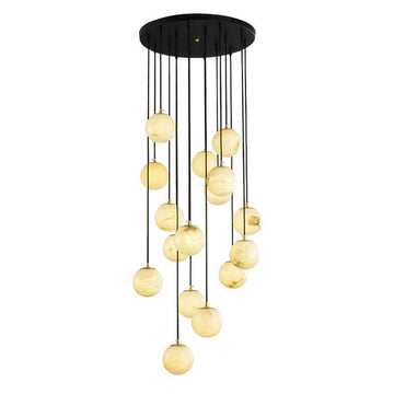 Alabaster Earth Art Chandelier D