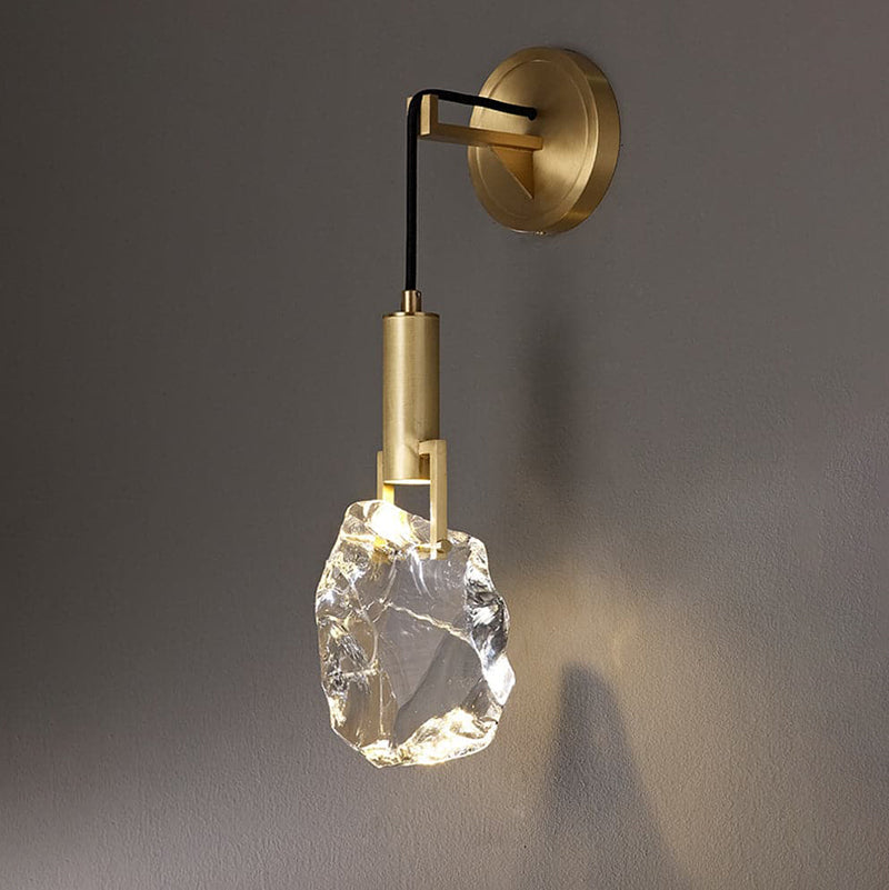 Modern Irregular Crystal Shad Wall Sconce 11" H