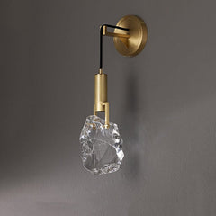 Modern Irregular Crystal Shad Wall Sconce 11" H