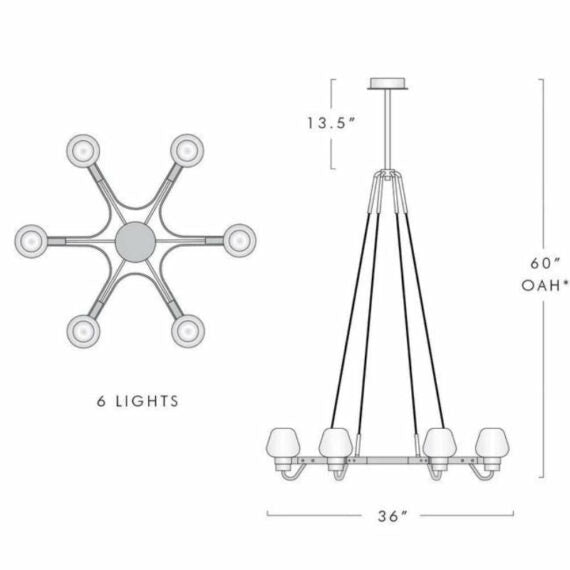 Belier Pendant Light 6 Lights