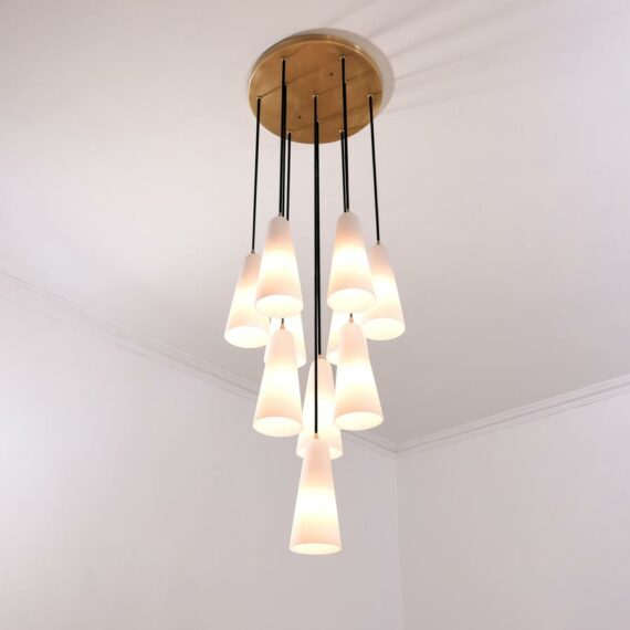 Ceramic White Round Chandelier 45cm