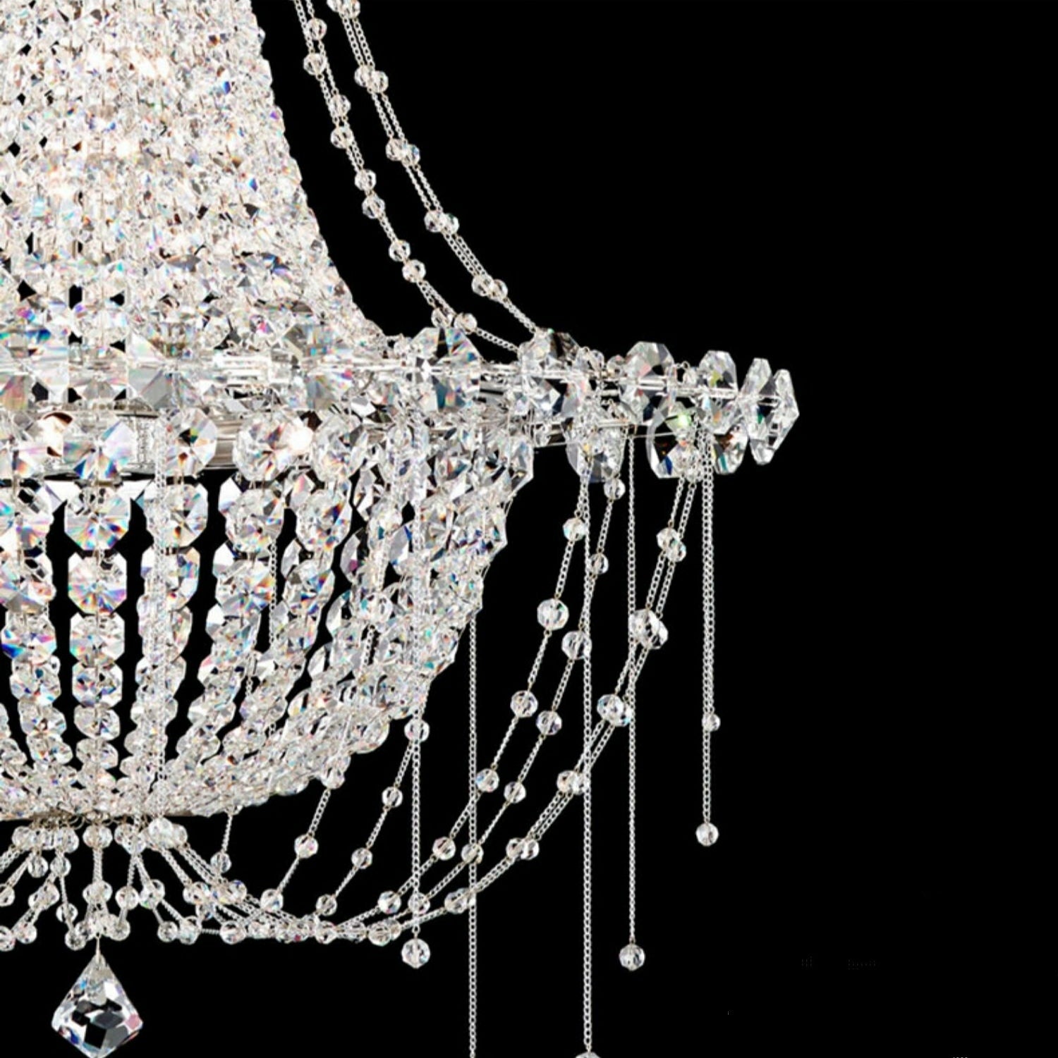 Italian Style K9 Crystal Chandelier For Small Living Room Princess Pendant Light For Girl's Bedroom/ Dining Room Table